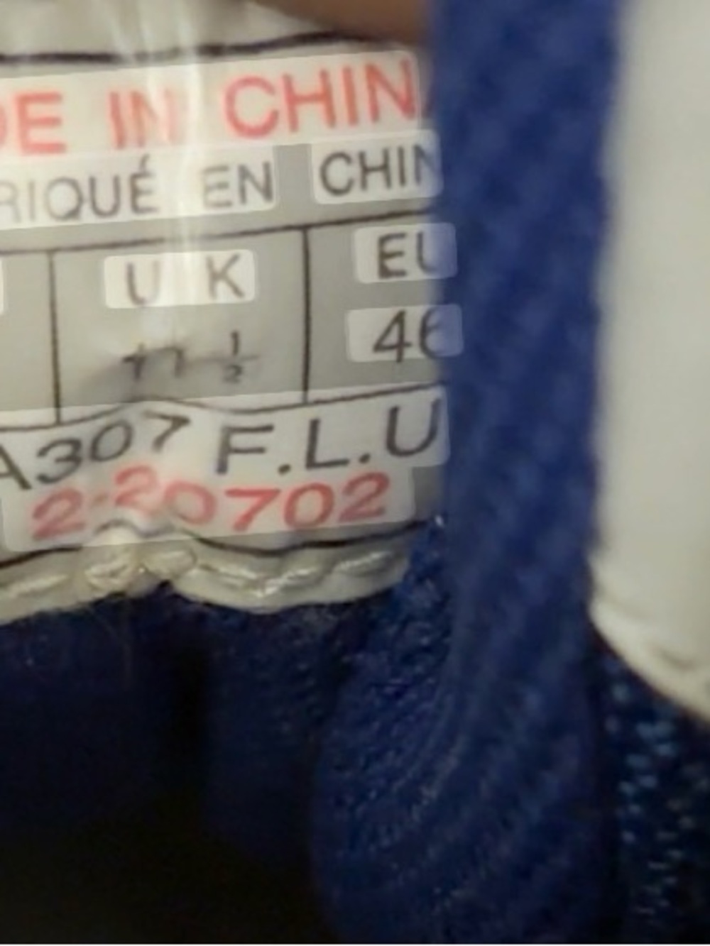 Reebok White, Royal Blue & Black Retro Trainers - Picture 7 of 7